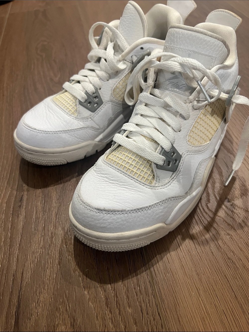 Jordan Kids White Sneakers with Cream Accents